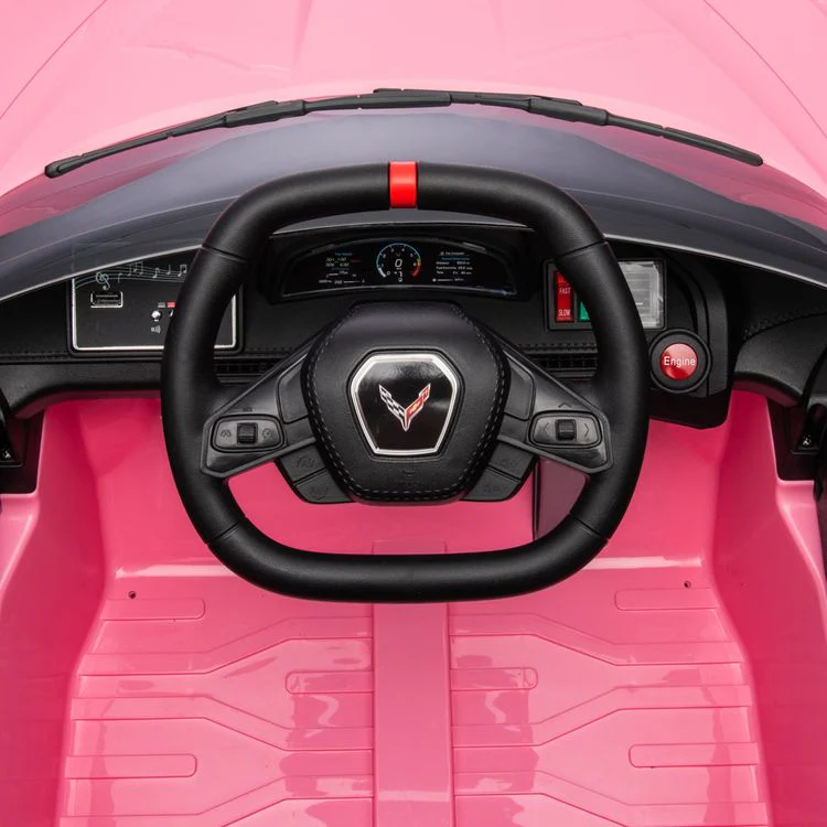 12V Corvette C8 1-Seater Ride On Car - Pink - Image 8
