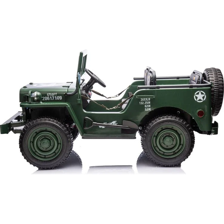 24V Military Jeep 3-Seater Electric Ride On - Image 5