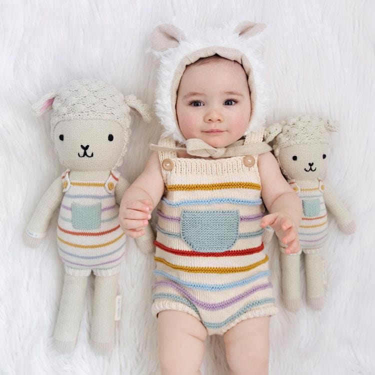 Little 13" Avery the Lamb Hand-Knit Doll - Image 2
