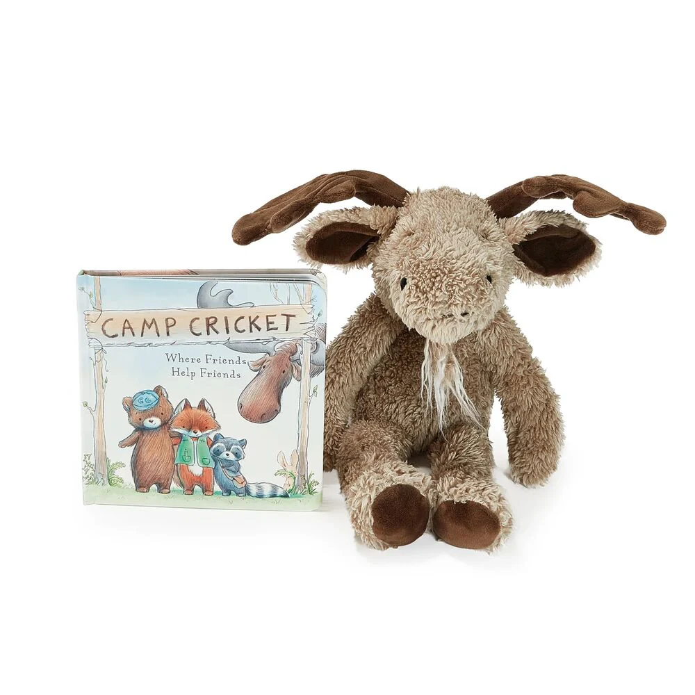 Bruce the Moose Plush & Camp Cricket Book Bundle