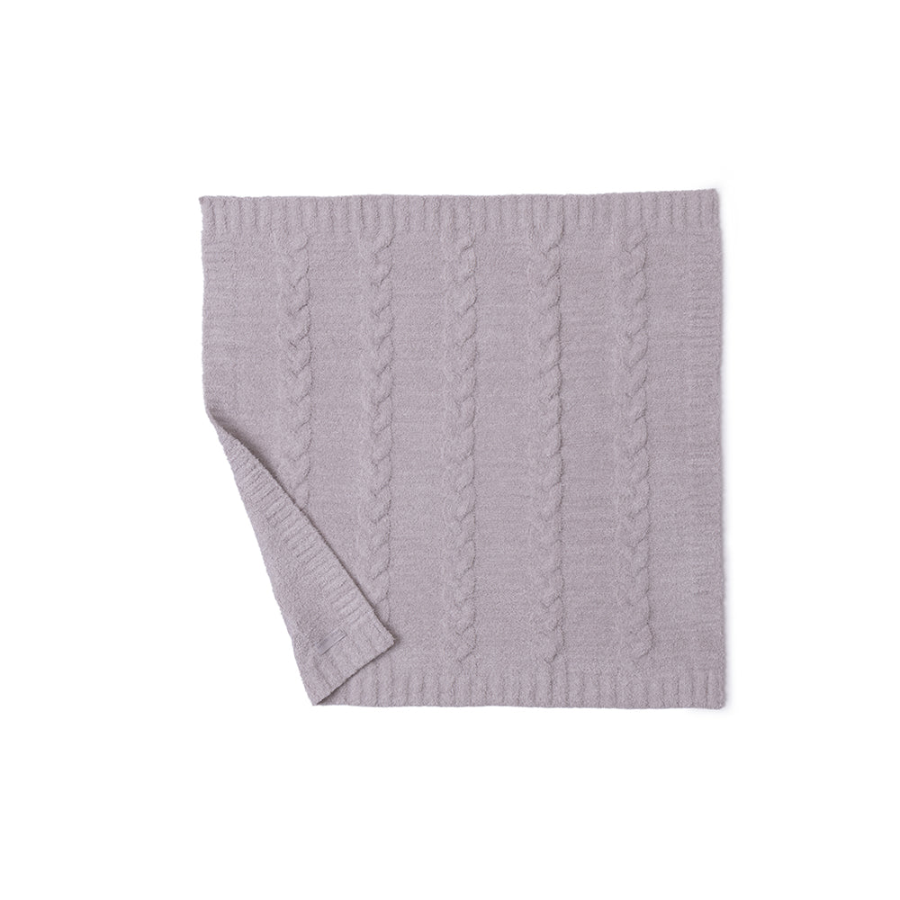 CozyChic Braided Cable Receiving Blanket - Heathered Almond-Sandstone - Image 3
