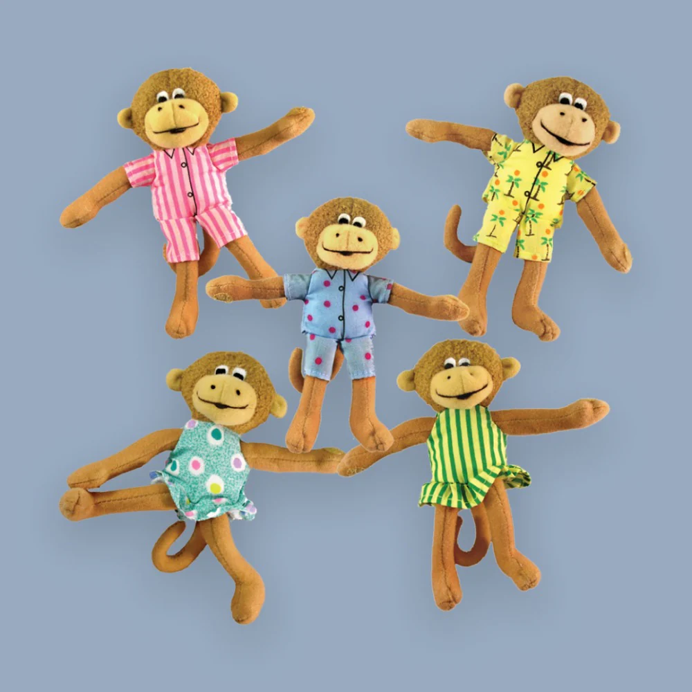 Five Little Monkeys Finger Puppet Playset - Image 3