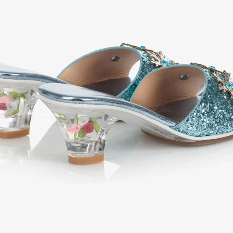 High-Heel Ice Queen Slipper (Blue) - Size 10-11 - Image 2