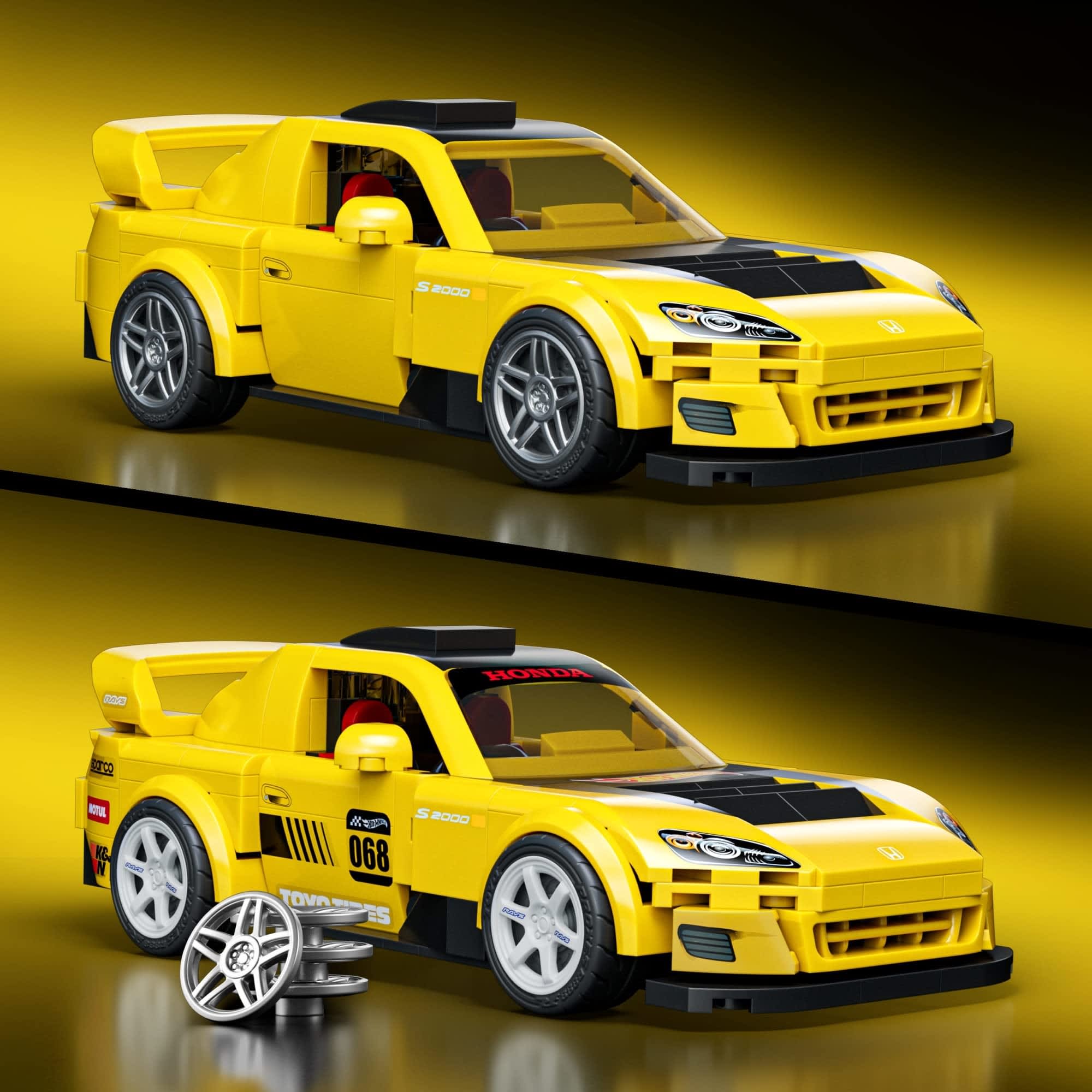Mattel Brick Shop Hot Wheels ’07 Honda S2000 Building Set - Image 4