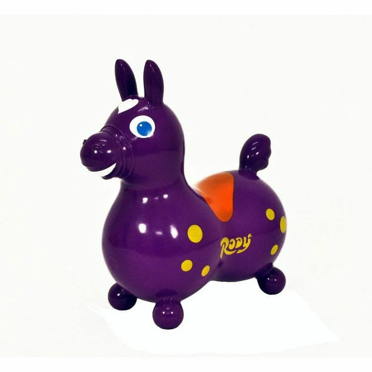 Purple Rody Horse Inflatable Bouncer Ride-on