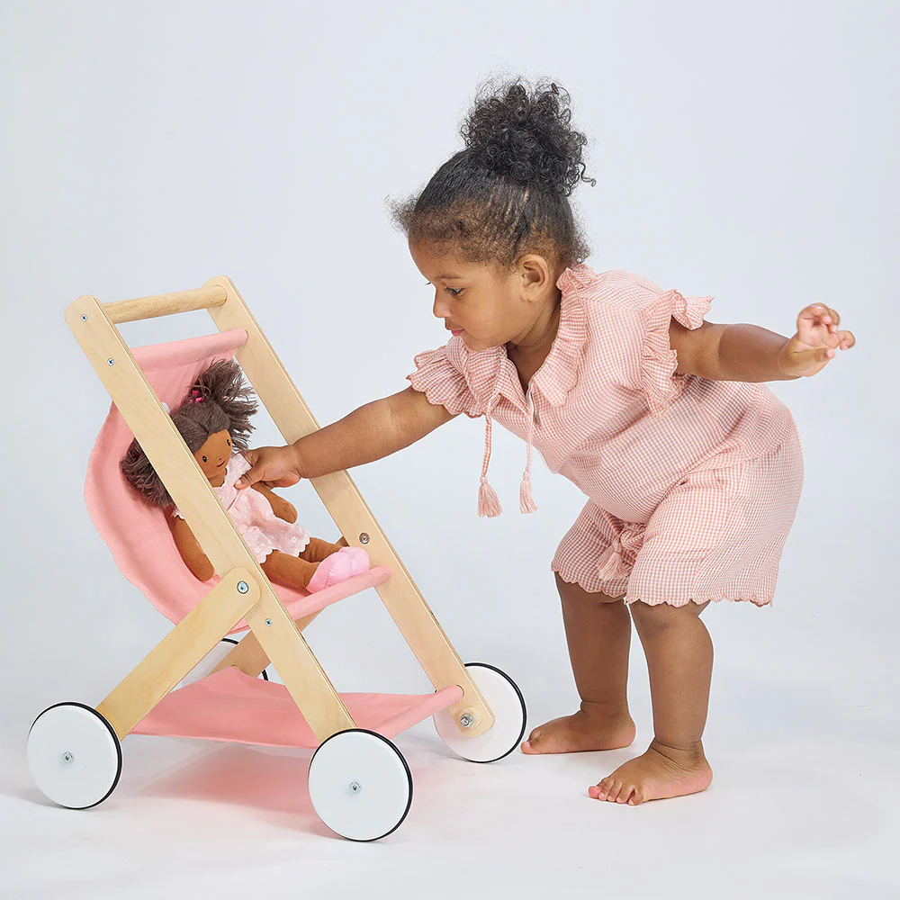 Wood Baby Doll Stroller - Image 2