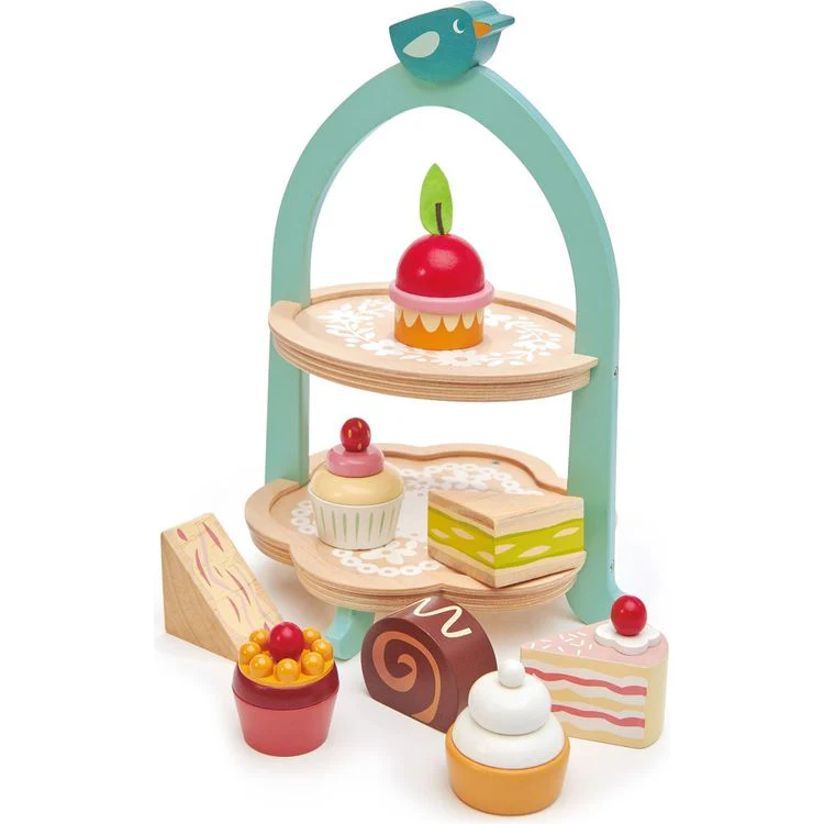 Wooden Birdie Afternoon Tea Stand - Image 4